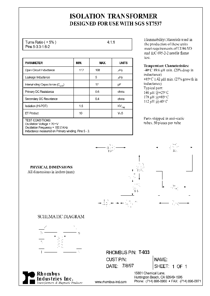 T-933_5170846.PDF Datasheet