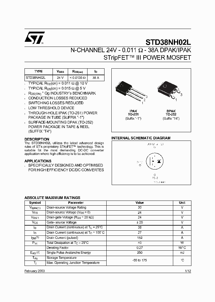 STD38NH02L_5234339.PDF Datasheet