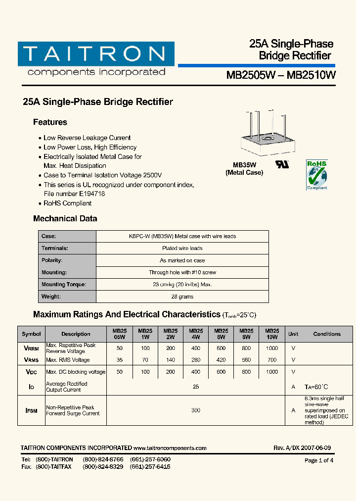 MB2505W_5407885.PDF Datasheet