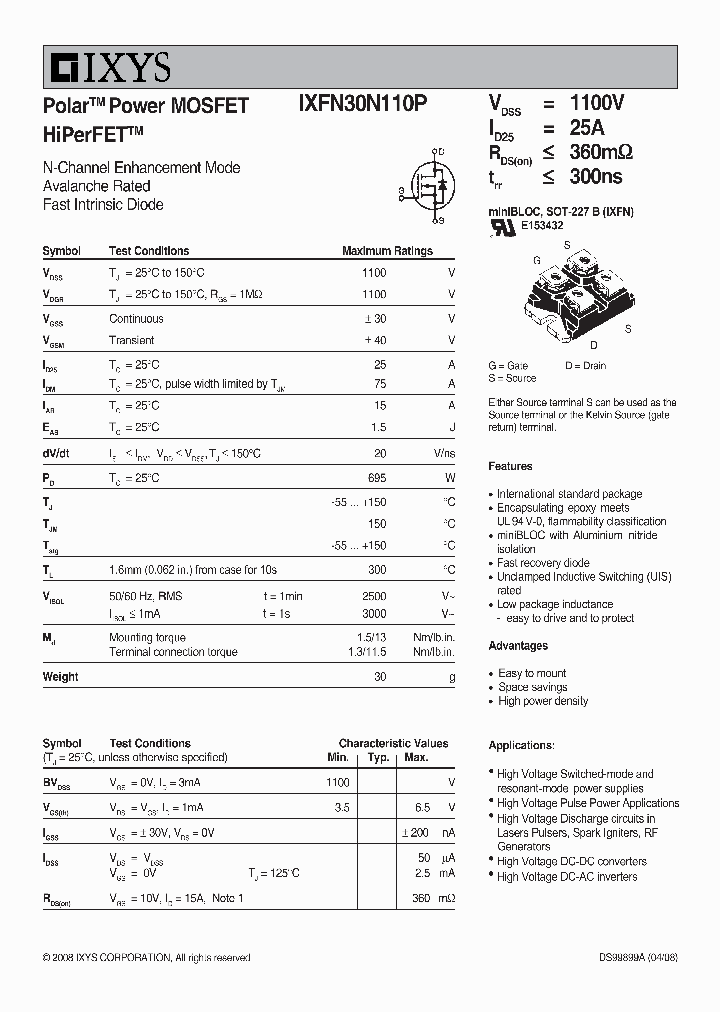 IXFN30N110P_5420354.PDF Datasheet