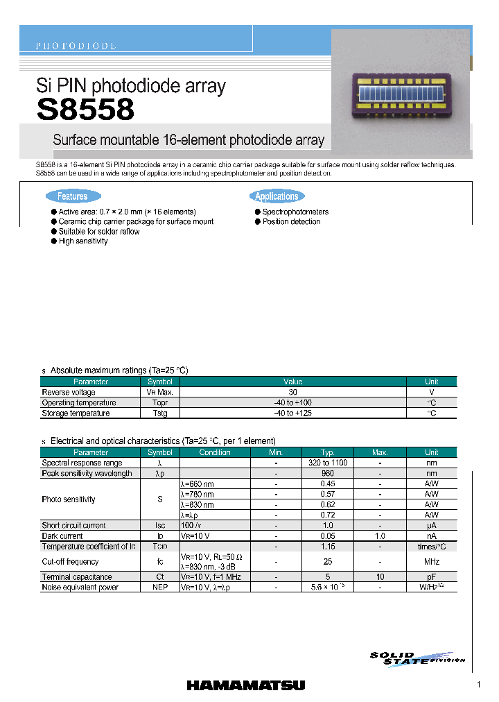 S8558_5567912.PDF Datasheet