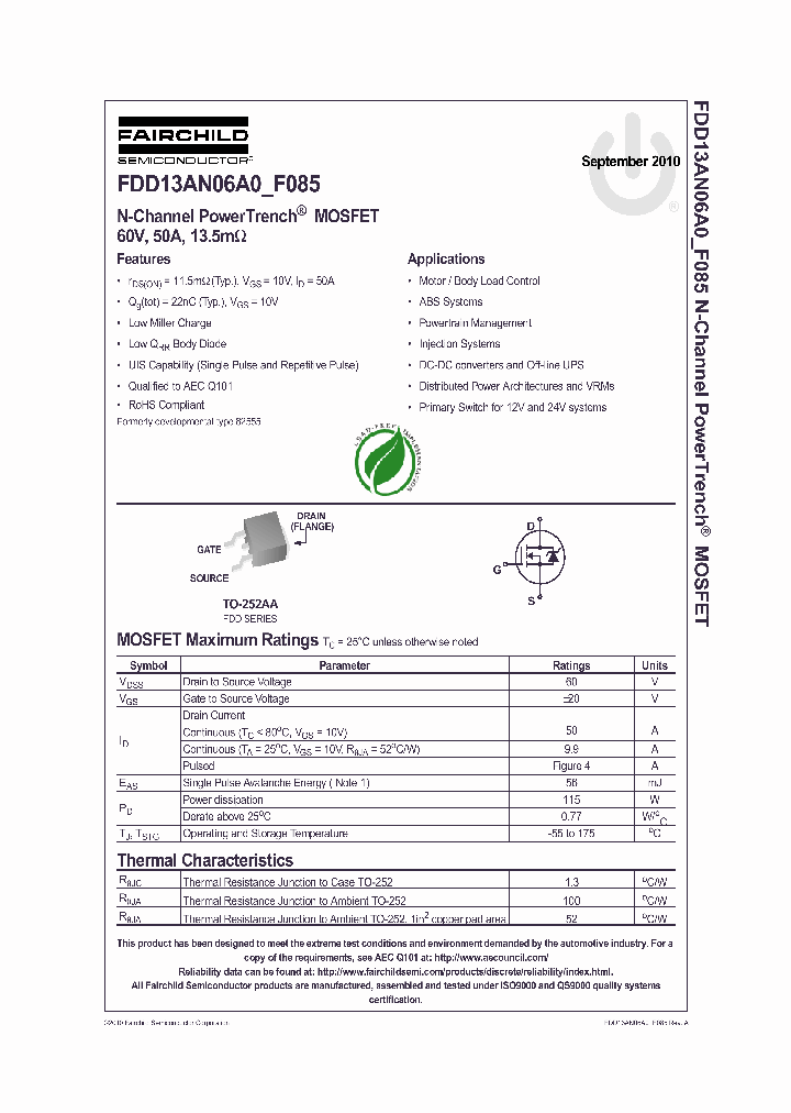 FDD13AN06A010_5826326.PDF Datasheet