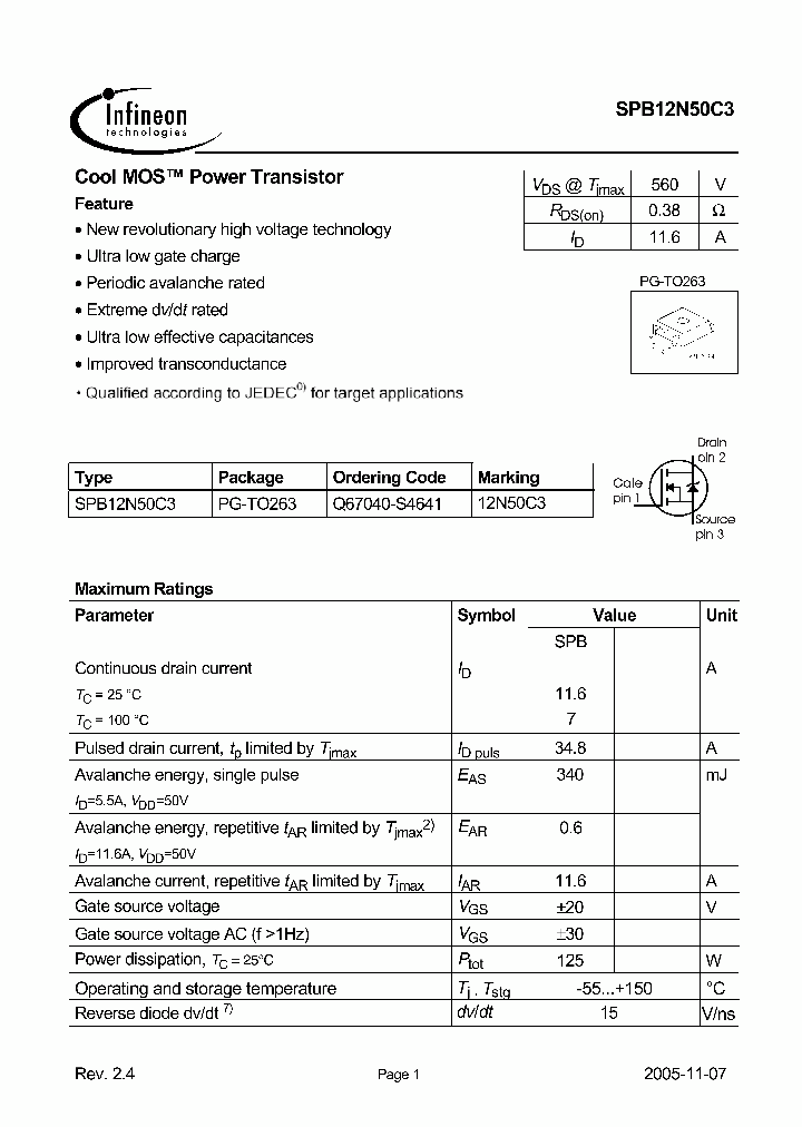 SPB12N50C305_5832602.PDF Datasheet