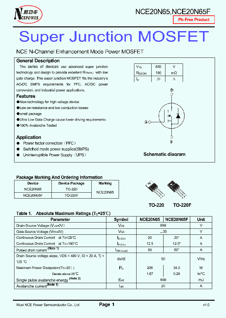 NCE20N65F_5874223.PDF Datasheet