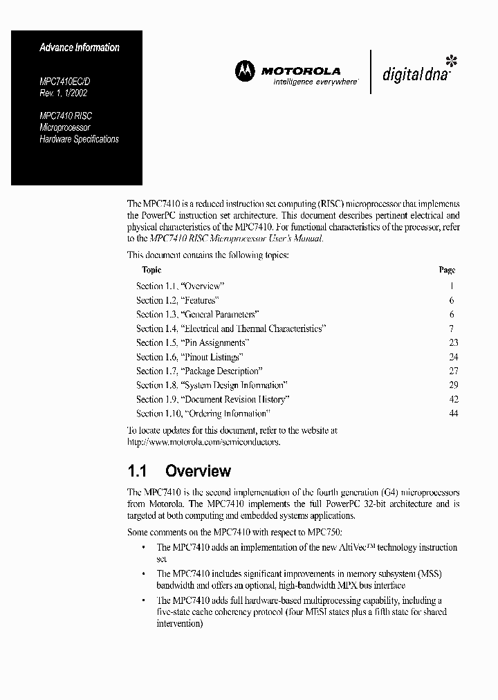 MPC7410EC_5959772.PDF Datasheet