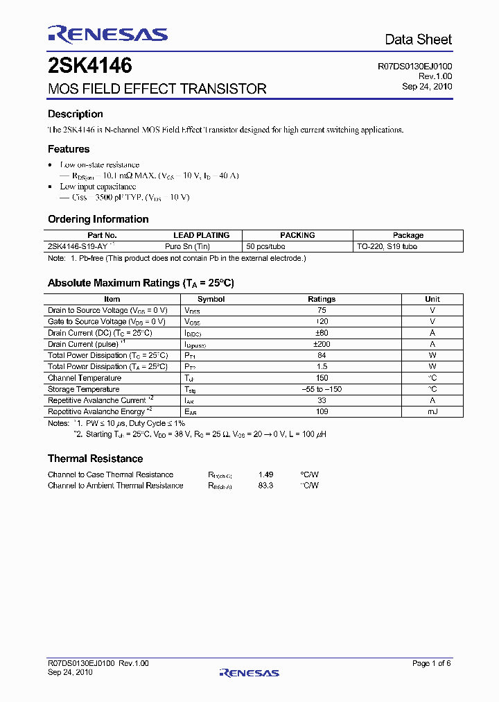 2SK4146-S19-AY_6010085.PDF Datasheet