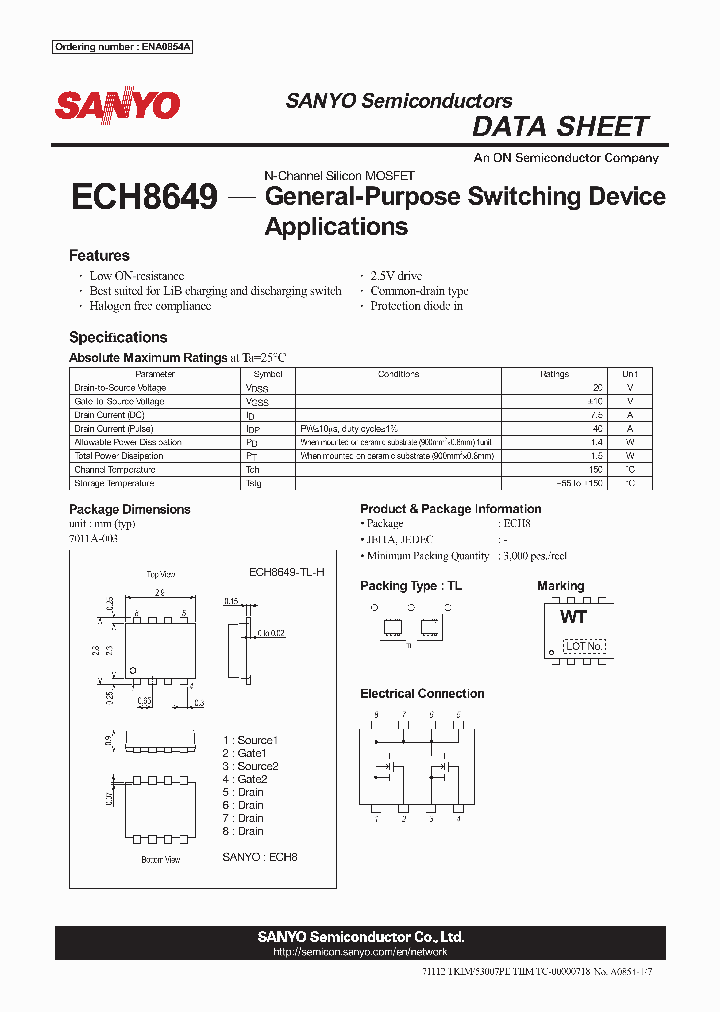 ECH8649_6032275.PDF Datasheet