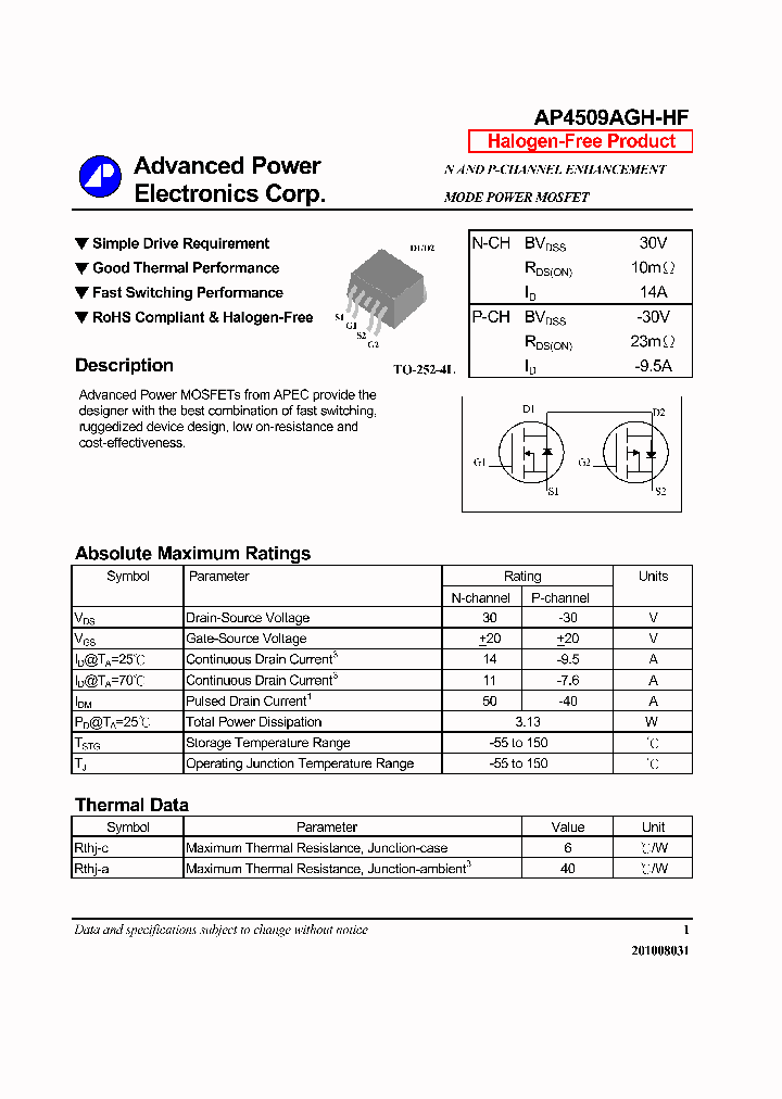 AP4509AGH-HF_6403336.PDF Datasheet