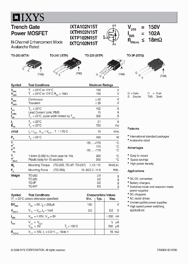 IXTP102N15T_6467349.PDF Datasheet