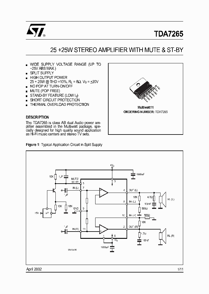 TDA7265A_6534541.PDF Datasheet