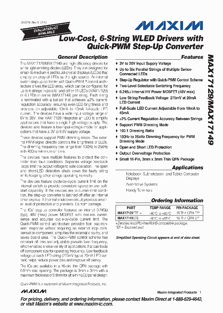 MAX17149ETE_6934940.PDF Datasheet