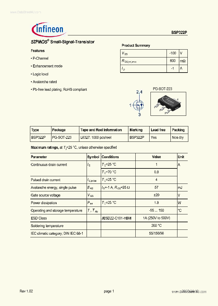 BSP322P_6962786.PDF Datasheet