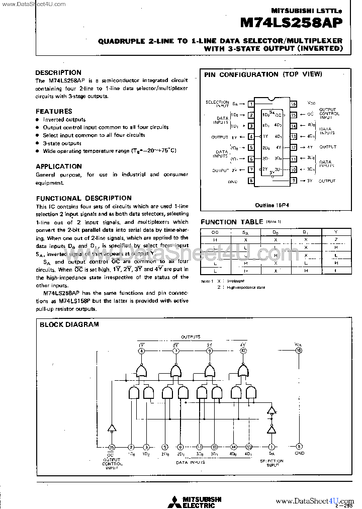 M74LS258AP_6994713.PDF Datasheet