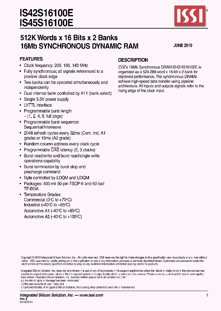 IS42S16100E-7BL_7115072.PDF Datasheet