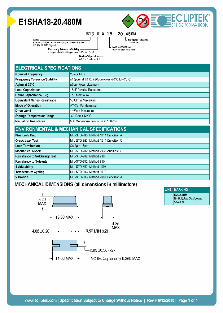 E1SHA18-20480M_7180705.PDF Datasheet