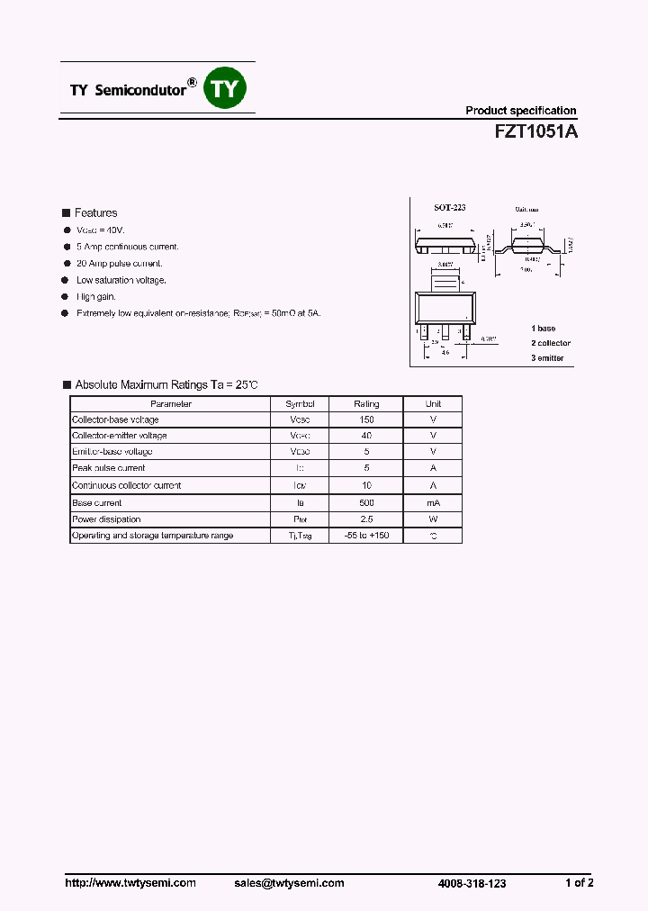 FZT1051A_7465121.PDF Datasheet