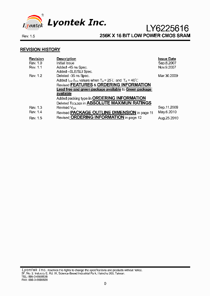 LY6225616ML-45SLIG_7498765.PDF Datasheet