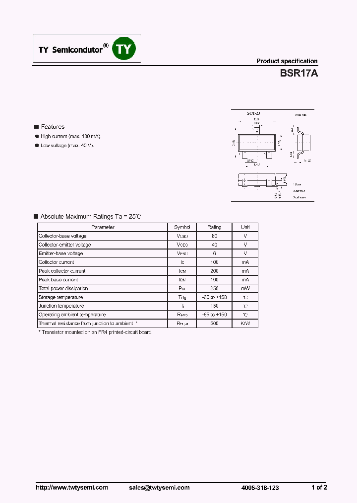 BSR17A_7570658.PDF Datasheet