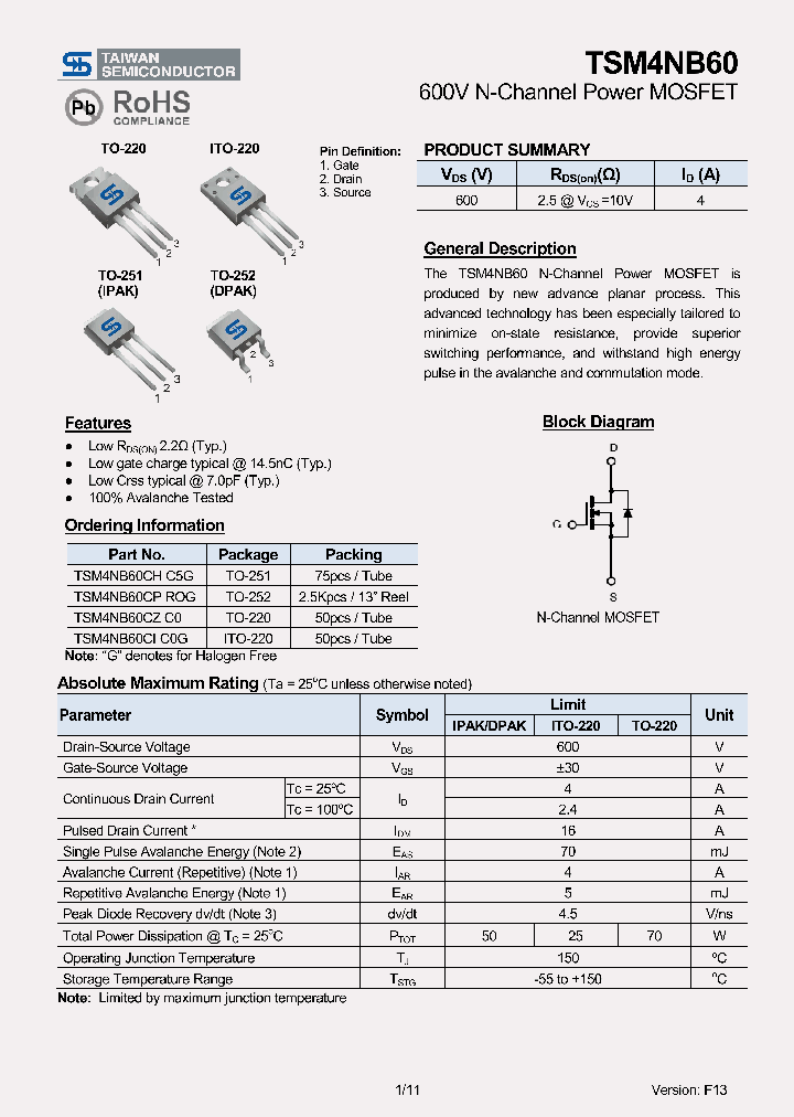 TSM4NB60CIC0G_7606524.PDF Datasheet