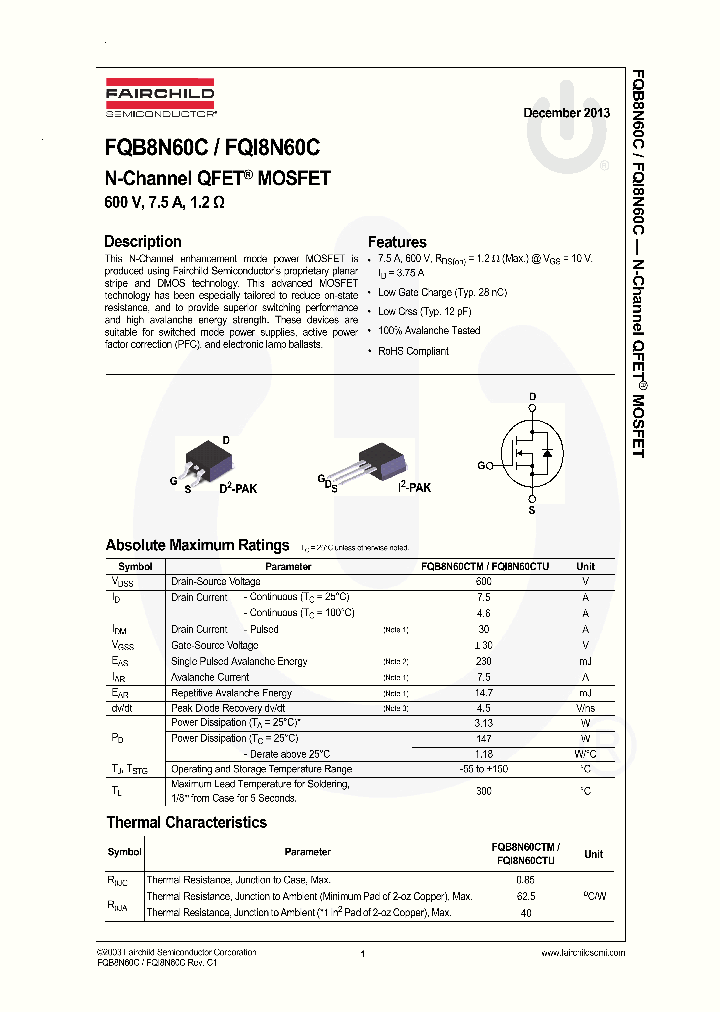 FQI8N60C_7607941.PDF Datasheet