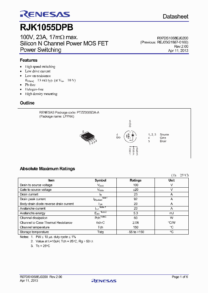 RJK1055DPB-00-J5_7609656.PDF Datasheet