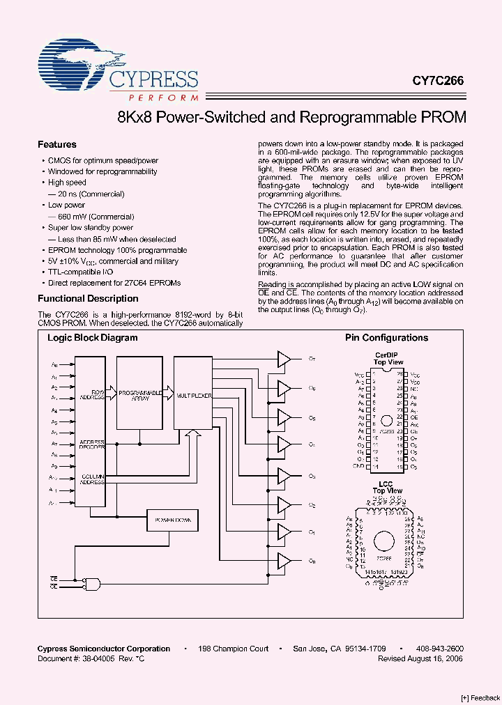 CY7C26606_7690594.PDF Datasheet