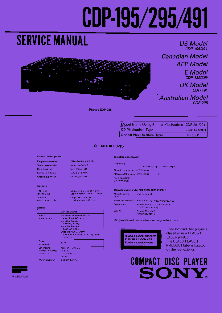 CDP-295_7701271.PDF Datasheet