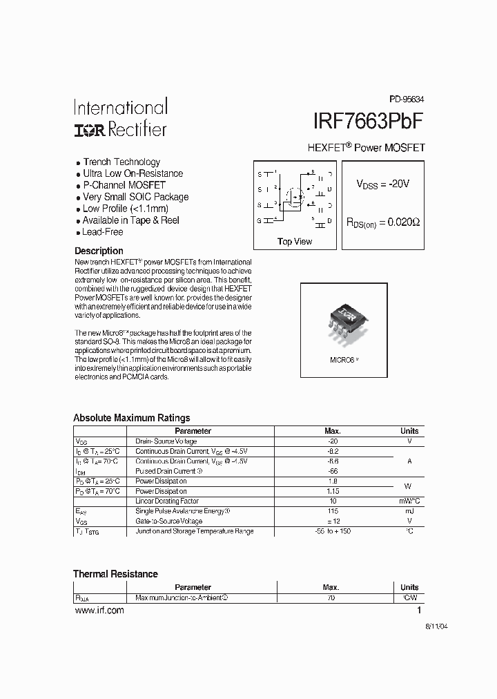 IRF7663PBF_7873403.PDF Datasheet