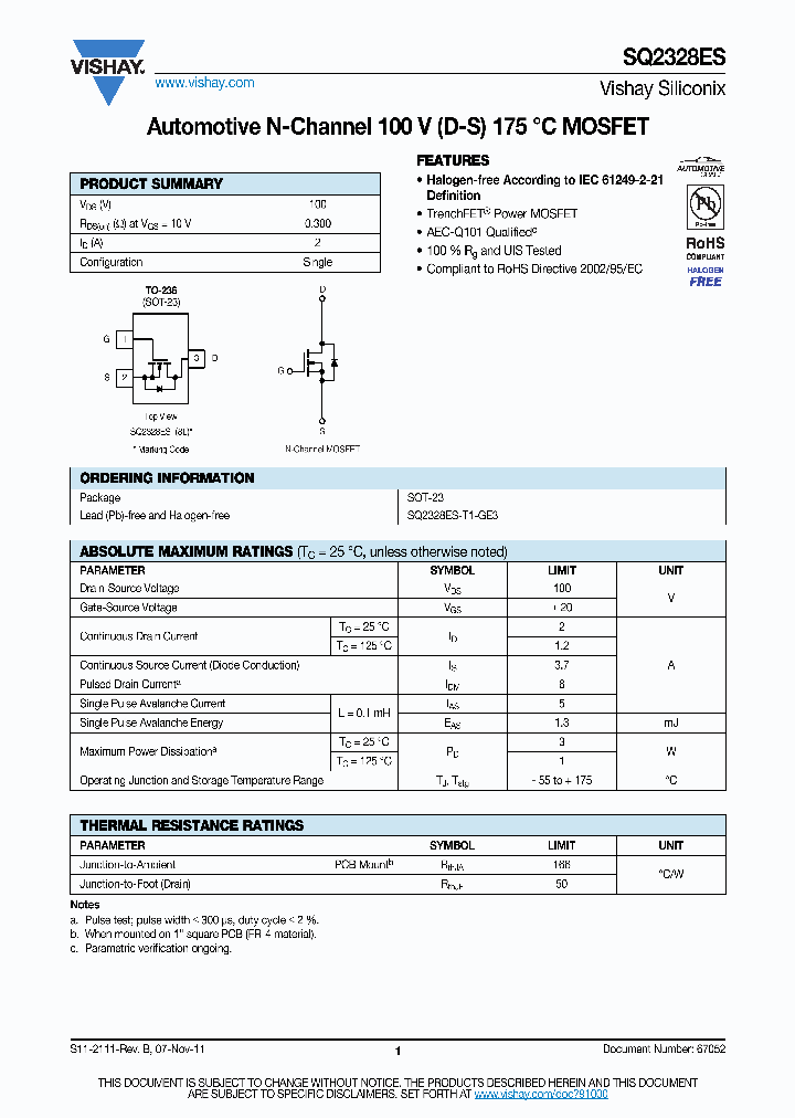 SQ2328ES-T1-GE3_7957367.PDF Datasheet