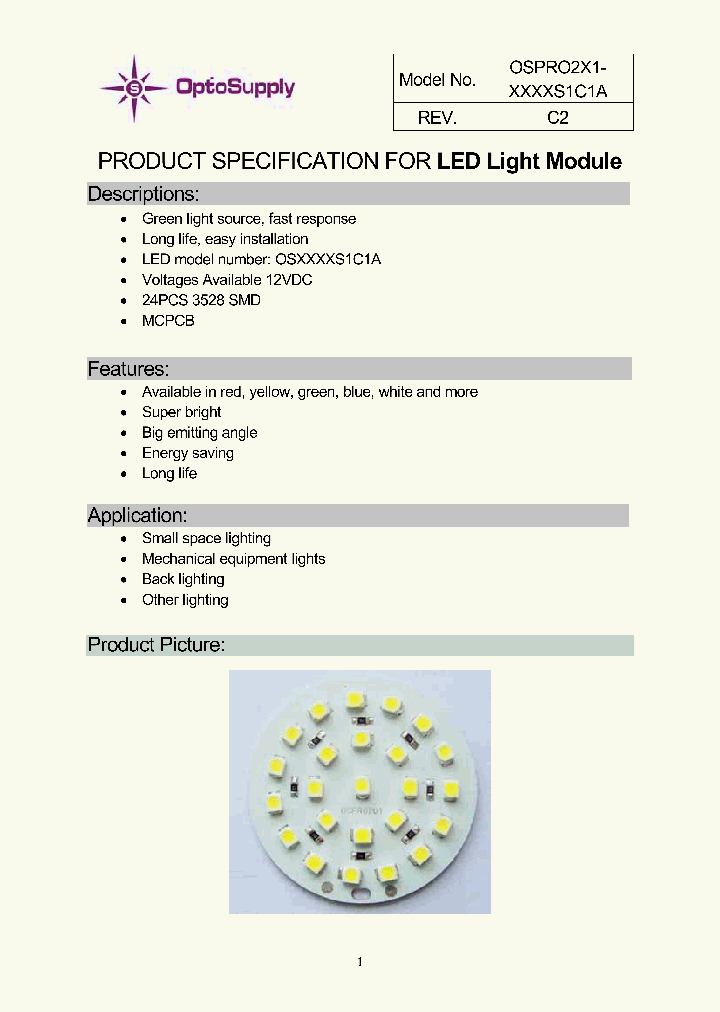 OSPRO2X1-XXXXS1C1A_8009799.PDF Datasheet