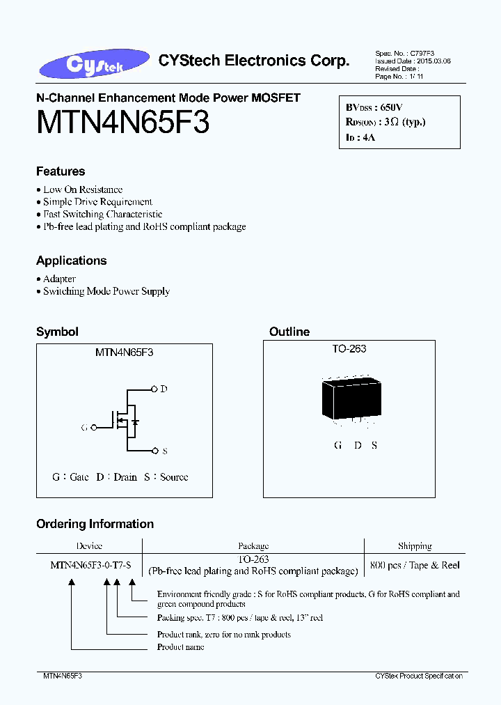 MTN4N65F3_8061959.PDF Datasheet