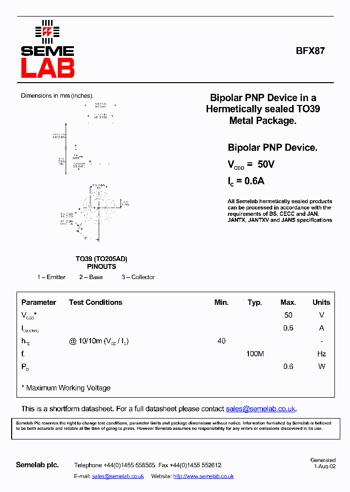 SF-BFX87_8073080.PDF Datasheet