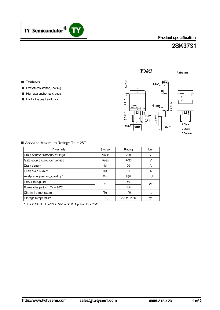 2sk37318083348pdf Datasheet Download Ic On Line