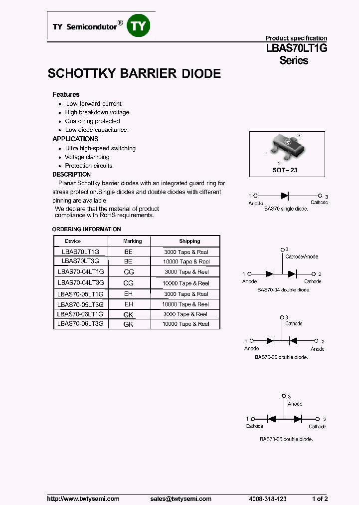 LBAS70-06LT3G_8168679.PDF Datasheet