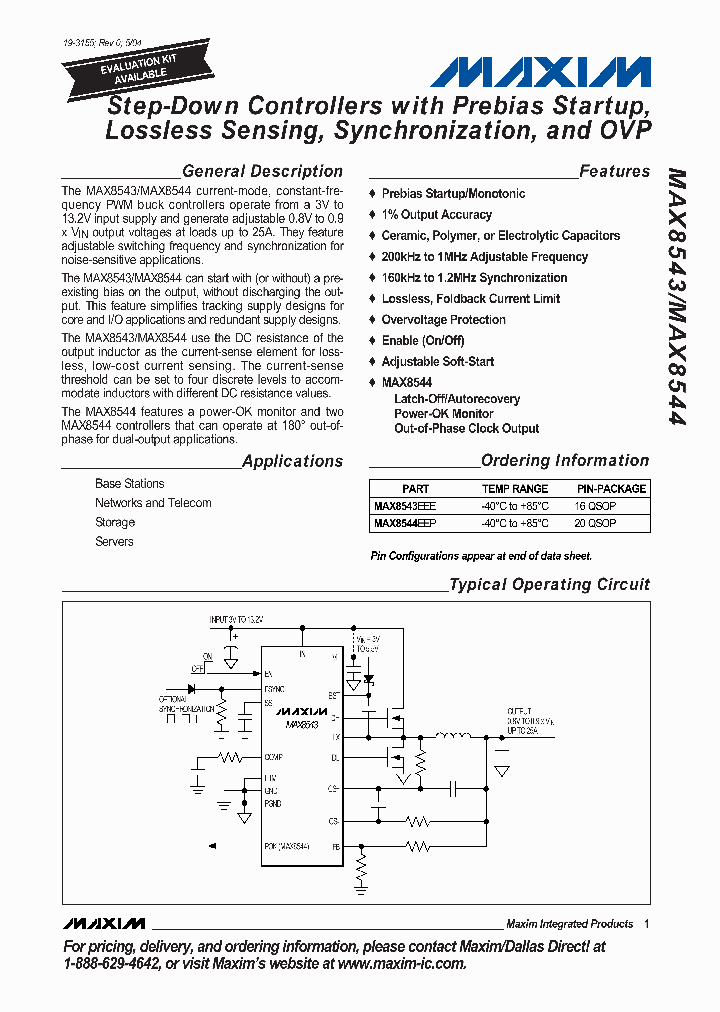 MAX8543EEE_8192960.PDF Datasheet