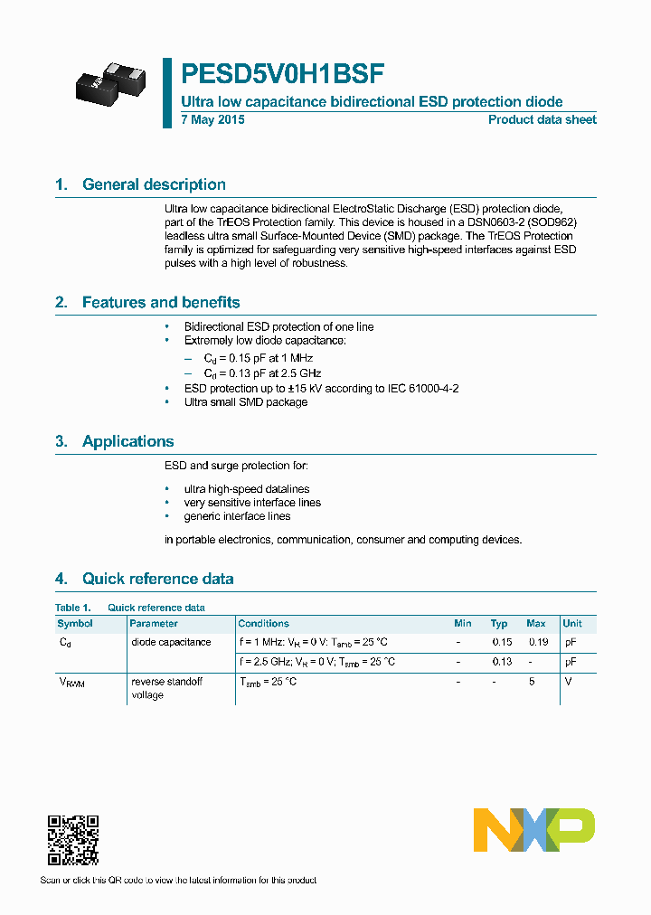 PESD5V0H1BSF-15_8241622.PDF Datasheet