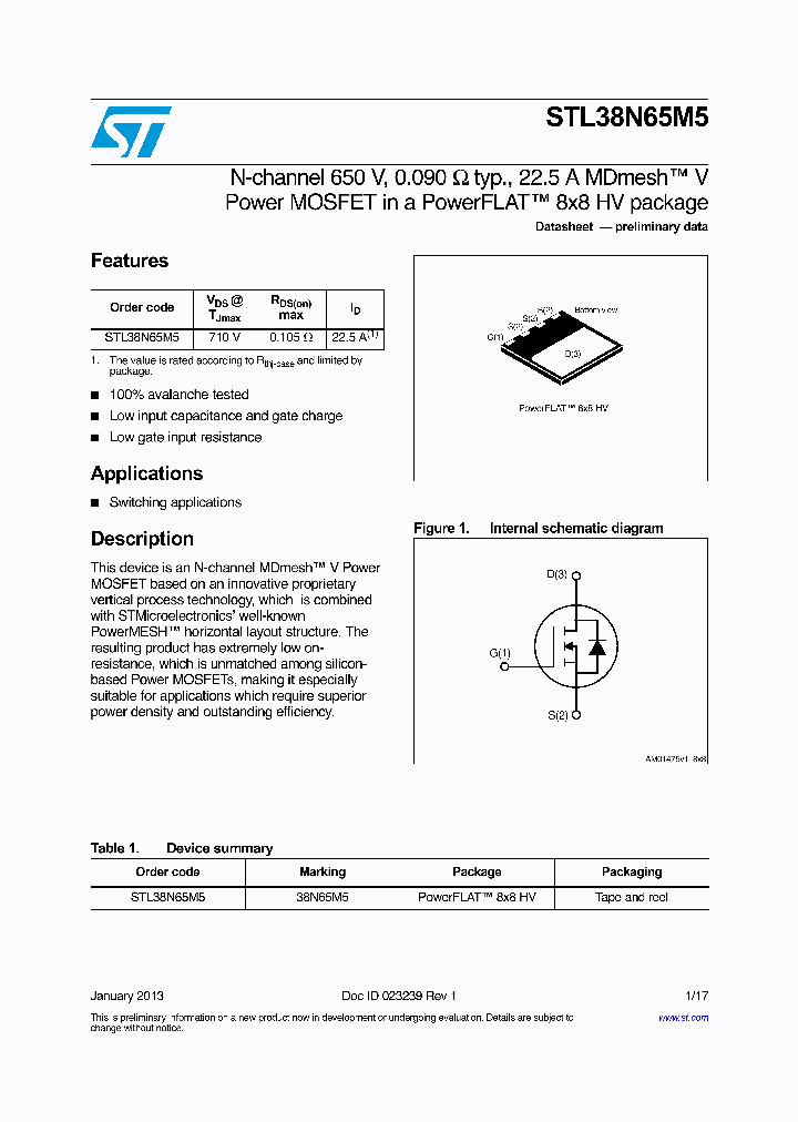 STL38N65M5_8287757.PDF Datasheet