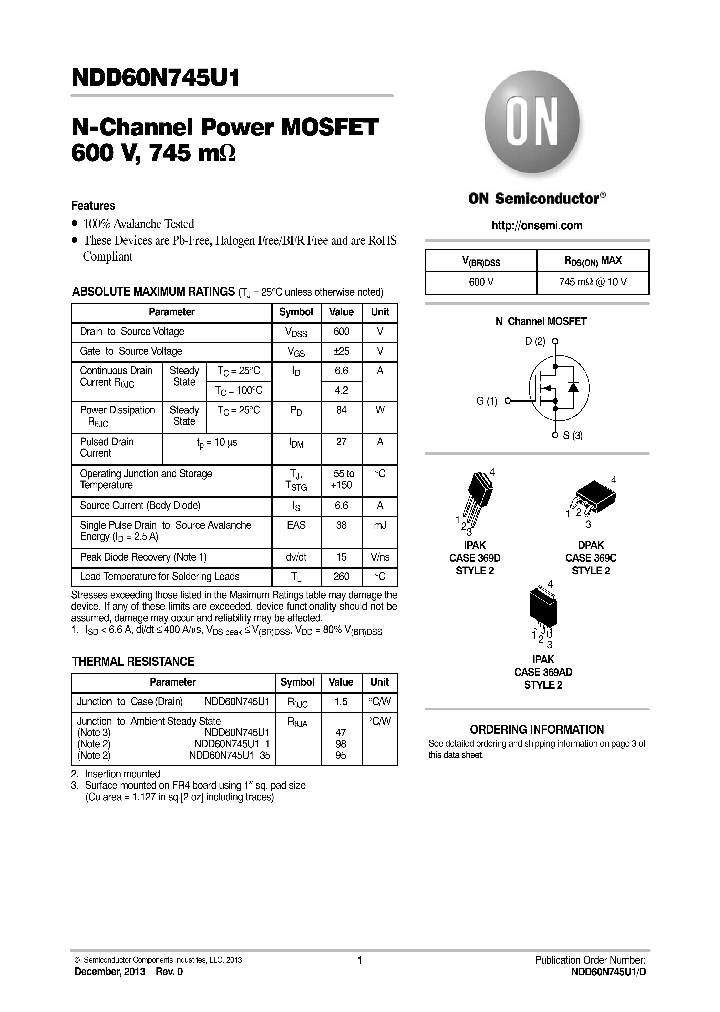 NDD60N745U1_8330080.PDF Datasheet