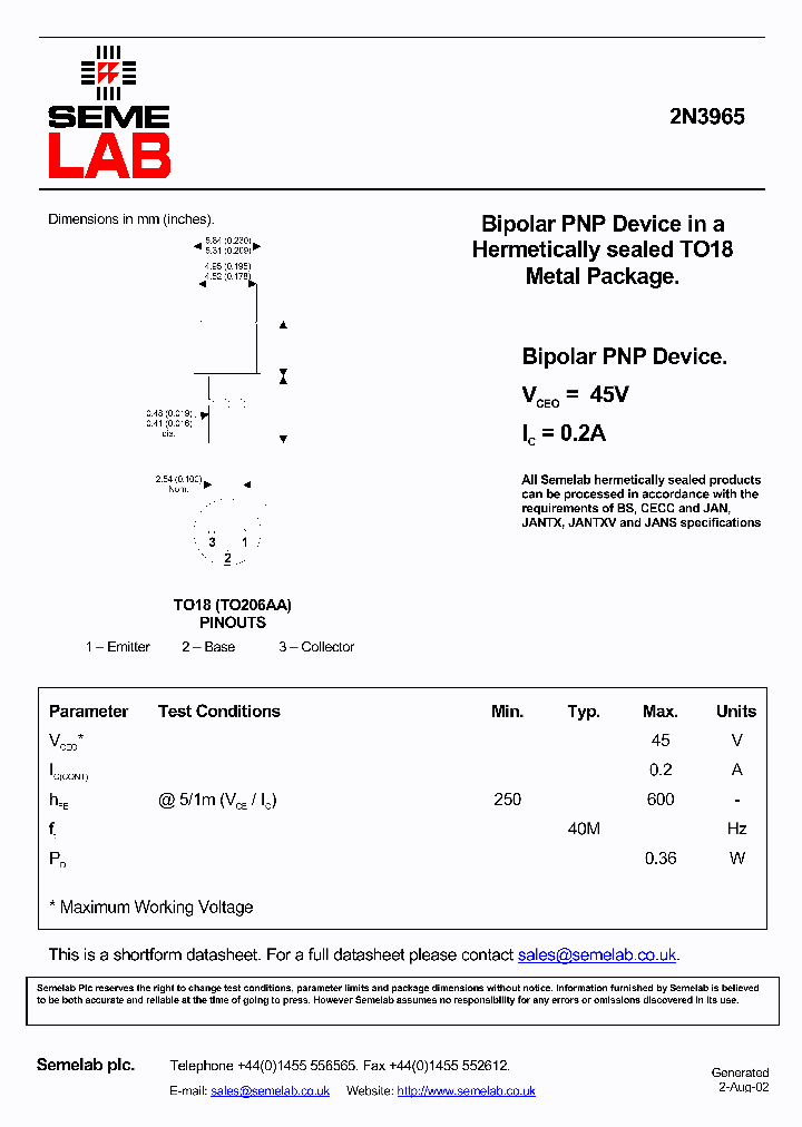 2N3965_8333438.PDF Datasheet