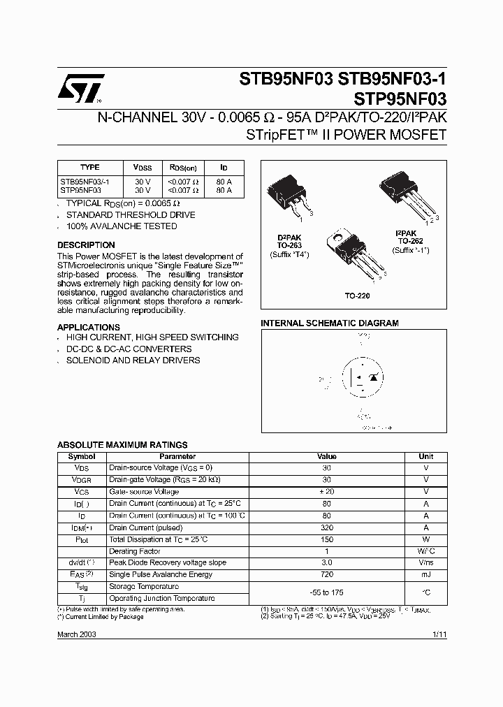 STB95NF03_8333714.PDF Datasheet