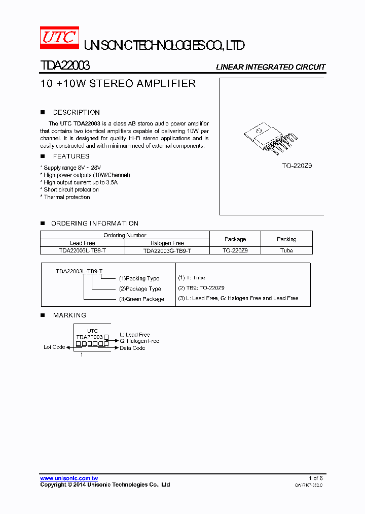 TDA22003L-TB9-T_8333747.PDF Datasheet