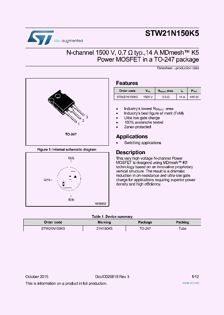 STW21N150K5_8358547.PDF Datasheet