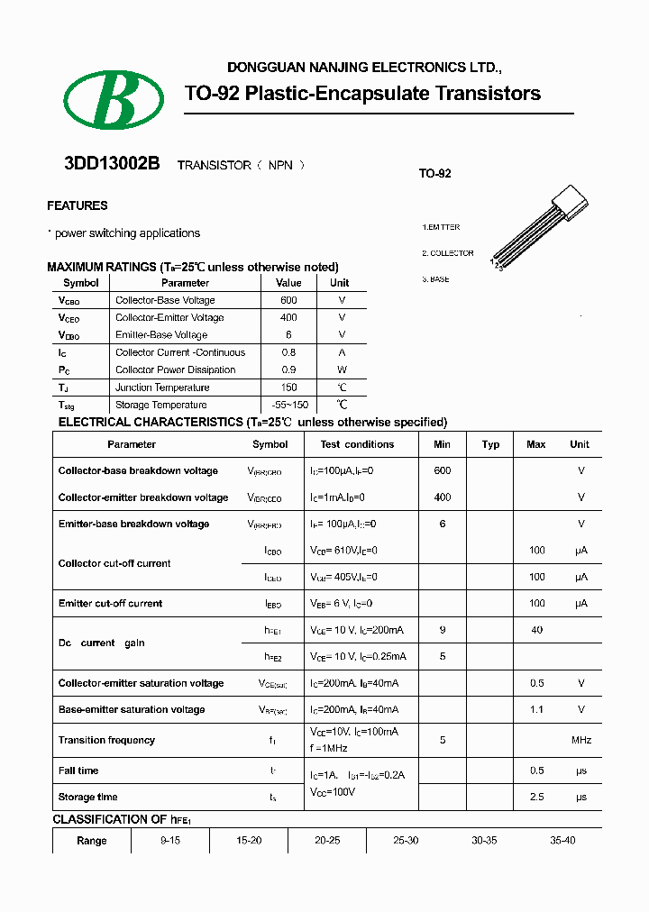 3DD13002_8382050.PDF Datasheet