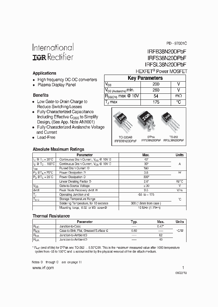 IRFS38N20DPBF_8385044.PDF Datasheet