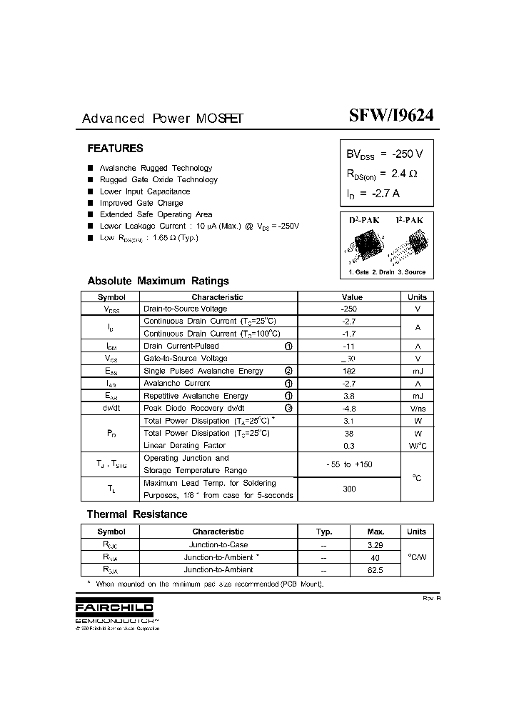 SFW9624_8409782.PDF Datasheet