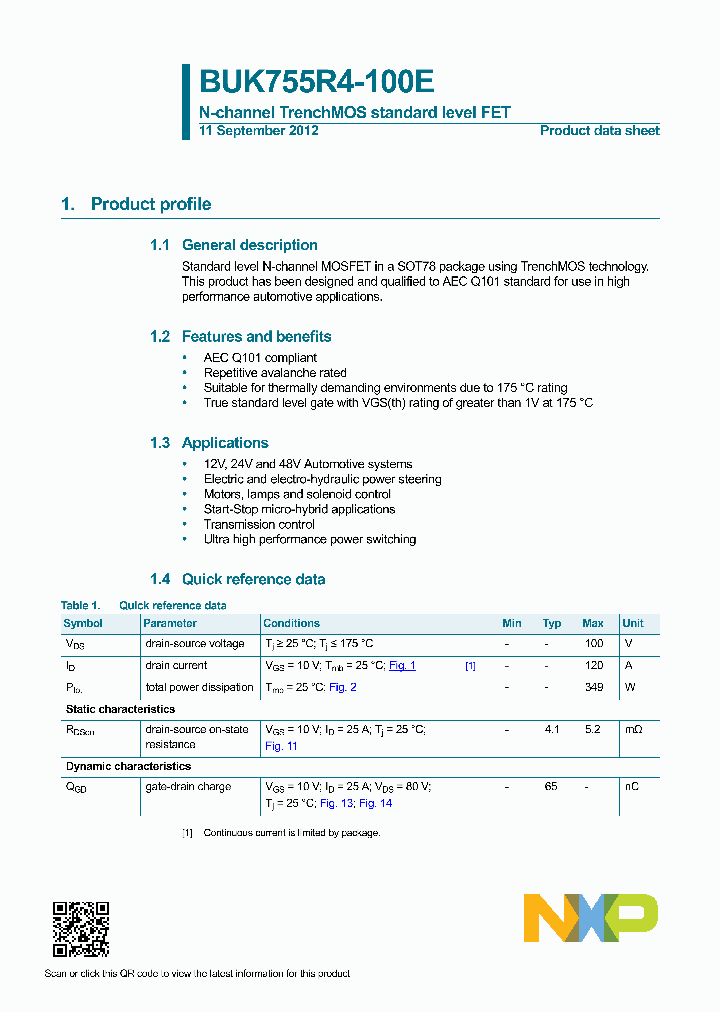 BUK755R4-100E_8416853.PDF Datasheet