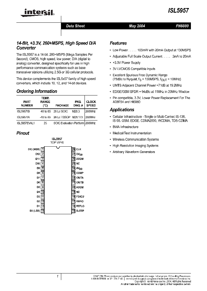 ISL5957IB_8462598.PDF Datasheet