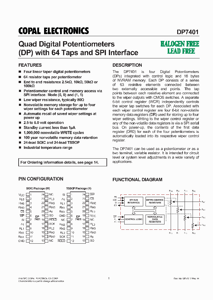 Dp7401 8638755 Pdf Datasheet Download Ic On Line