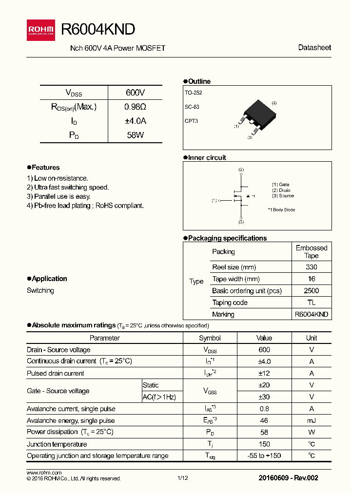 R6004KND_8688140.PDF Datasheet