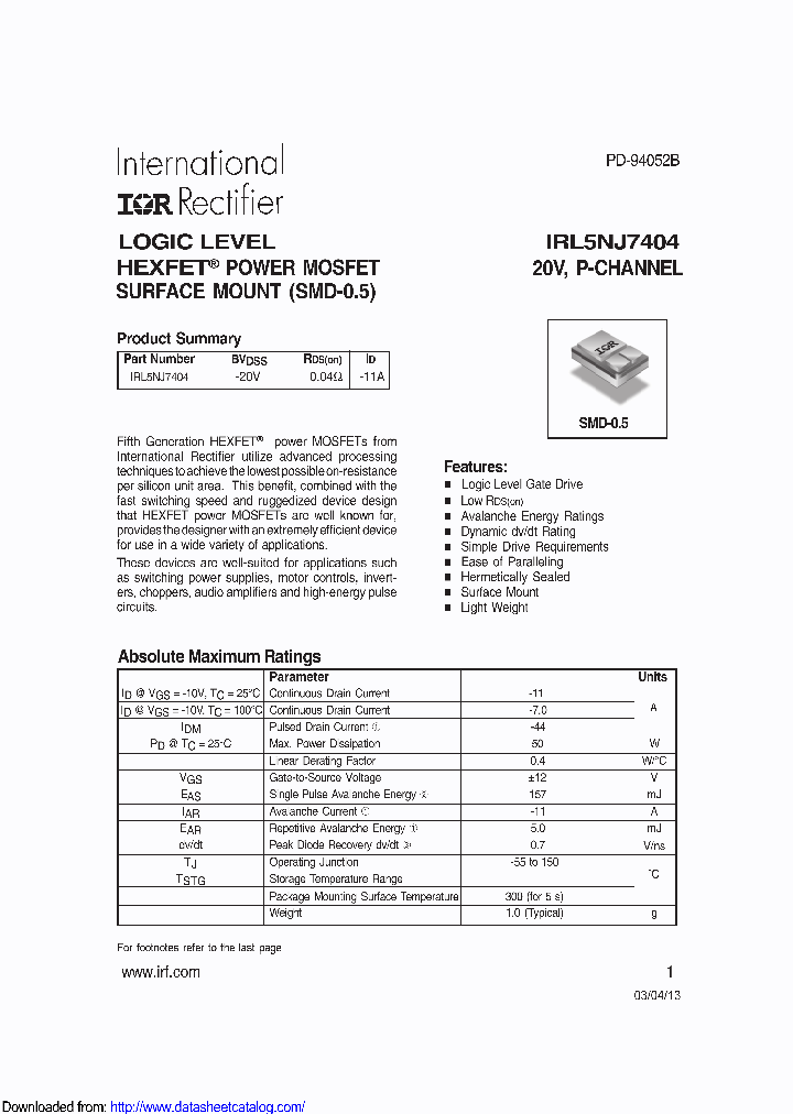 IRL5NJ7404SCS_8724732.PDF Datasheet